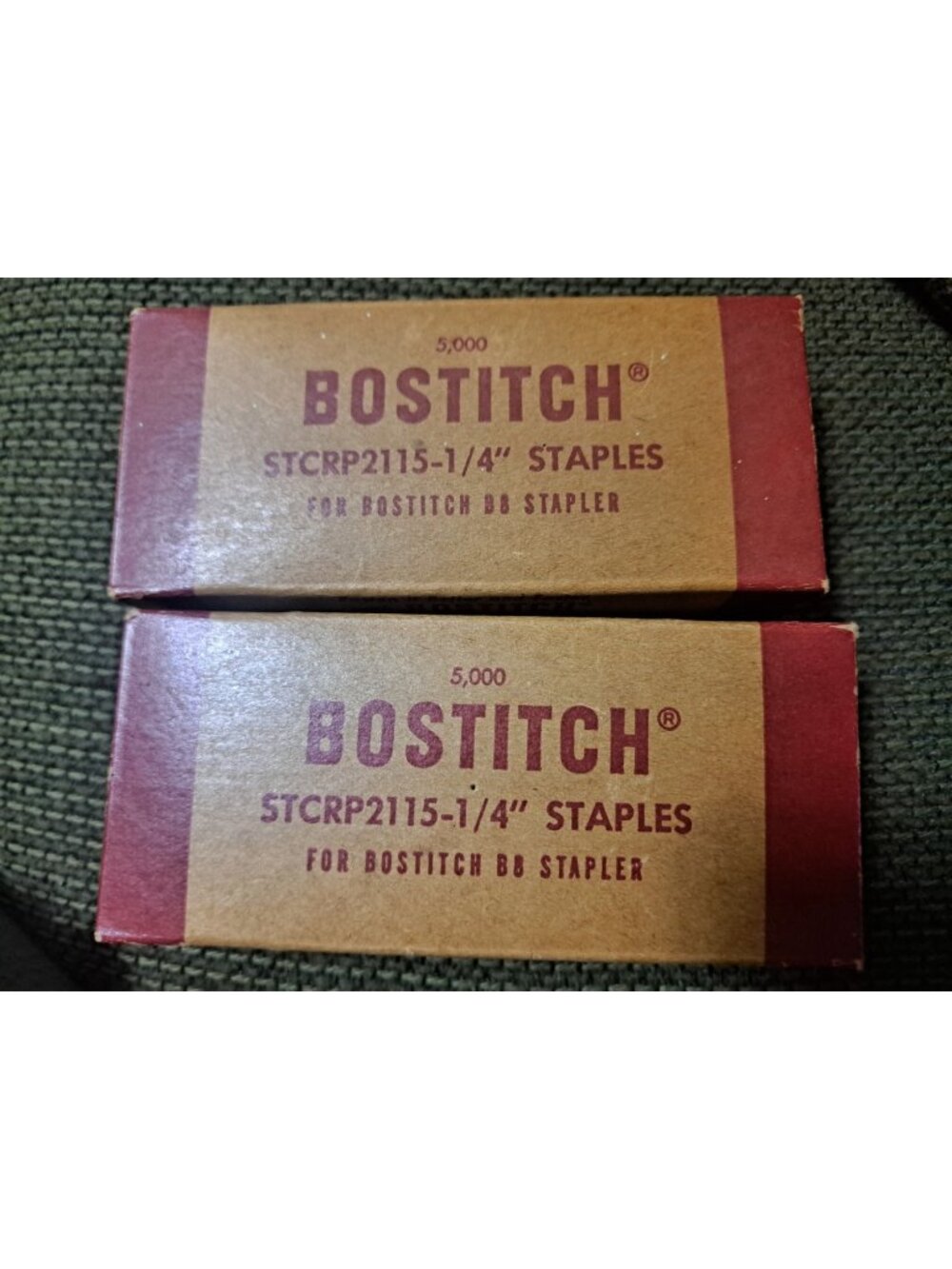 Lot of 2 Opened Boxes Vintage STCRP2115-1/4" B 8 Staples Bostitch USA